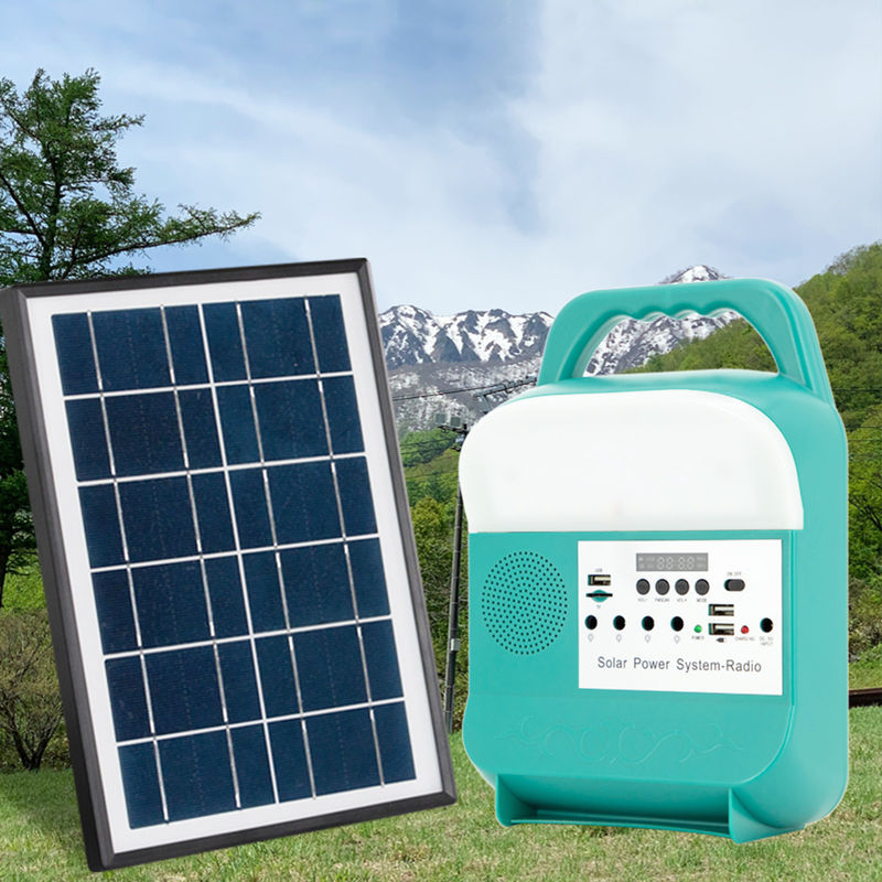 Sistem Pencahayaan Rumah Tenaga Surya Mini 6000mah Untuk Kit Indoor Inverter Off Grid