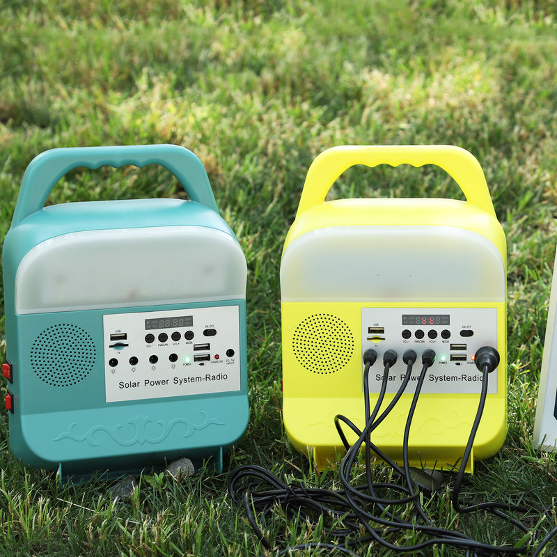 Sistem Pencahayaan Rumah Tenaga Surya Mini 6000mah Untuk Kit Indoor Inverter Off Grid