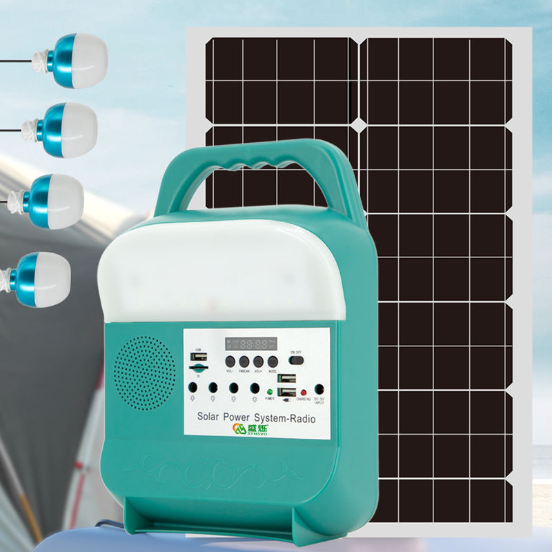 Sistem Lampu Panel Surya Tahan Air Luar Ruangan Dimmable Mini Portable Tenda Hiking LED