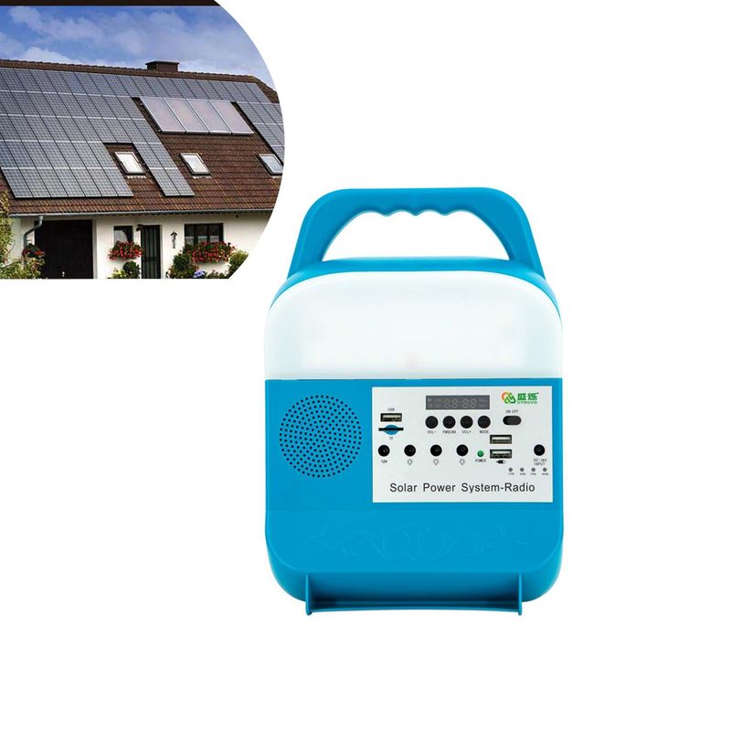 Sistem Pencahayaan Darurat Tenaga Surya Mini 30W Portabel Dengan Cahaya Untuk Berkemah Kecil
