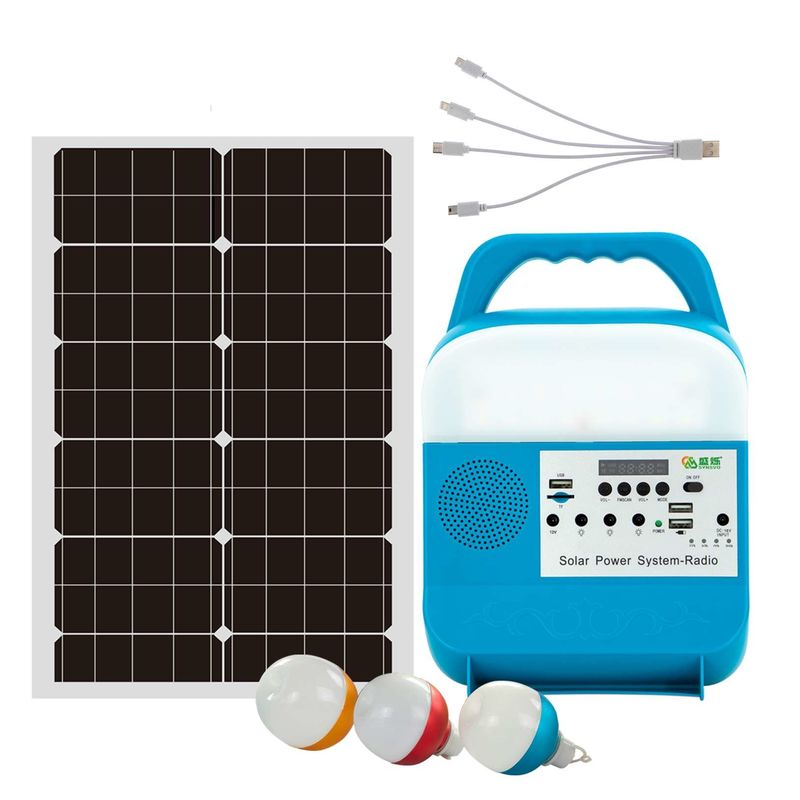 Sistem Pencahayaan Energi Tenaga Surya Mini Portabel Dengan Lampu Led Untuk Ponsel