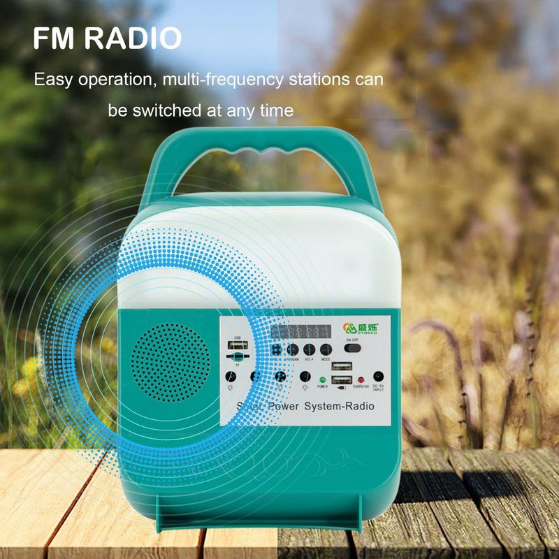 Sistem Energi Kit Pencahayaan Tenaga Surya Mini Portabel Dengan Speaker Dan Radio Bt