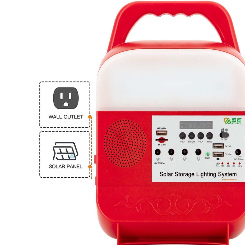 Rumah 12v DC Sistem Energi Penerangan Tenaga Surya Mini Portabel 25w Ups Rumah Portabel Mp3