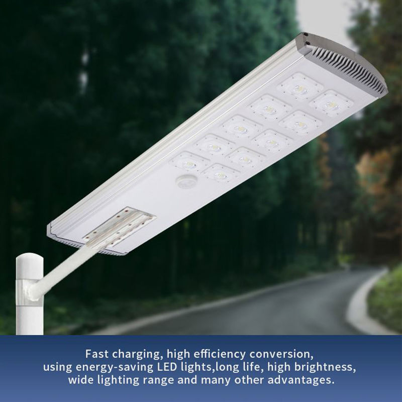 1000W Lampu Jalan Surya Terintegrasi Sensor Remote Motion IP65 Dengan Tiang Baterai Lithium
