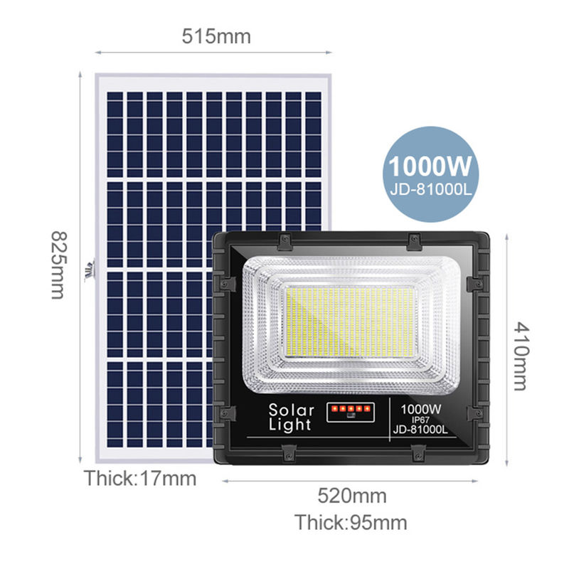 ODM 300W Solar Flood Light Power Lampu Luar Ruangan Remote Ip65 Tahan Air 100w 500w Led