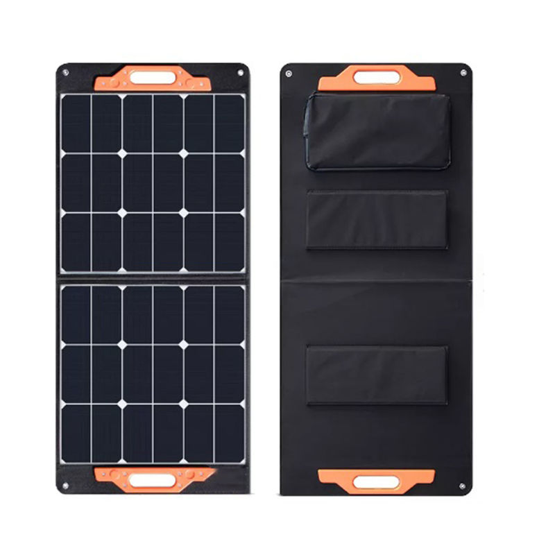 Charger Pembangkit Listrik Mobile Panel Surya Portabel Tahan Air 450W Mono Lipat Dengan USB