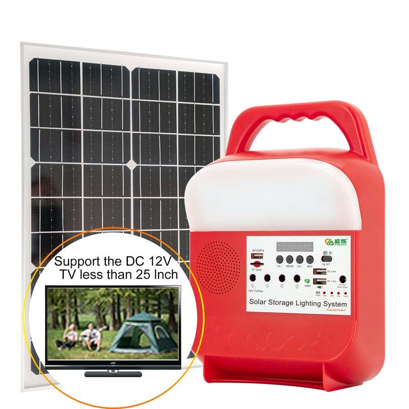 Rumah Lampu Peringatan Kerja Surya Portabel Lampu Sorot Kit Sistem Semua Dalam Satu Dengan Kabel Data