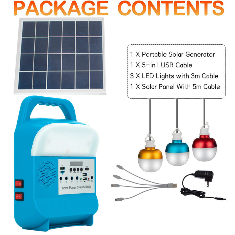 Portable LED Camping Solar Garden Light Lampu Dibebankan Panel Energi Powered Emergency Bulb