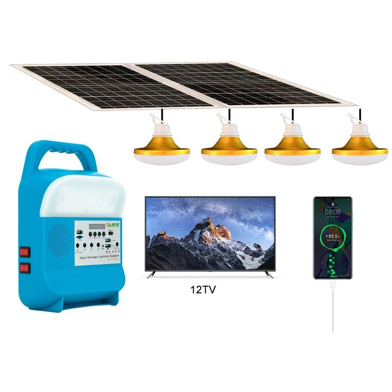816A Solar Lantern Light USB Solar Portable Tenda Lampu Outdoor Malam LED Bohlam Lampu Pasar Darurat Camping Lampu