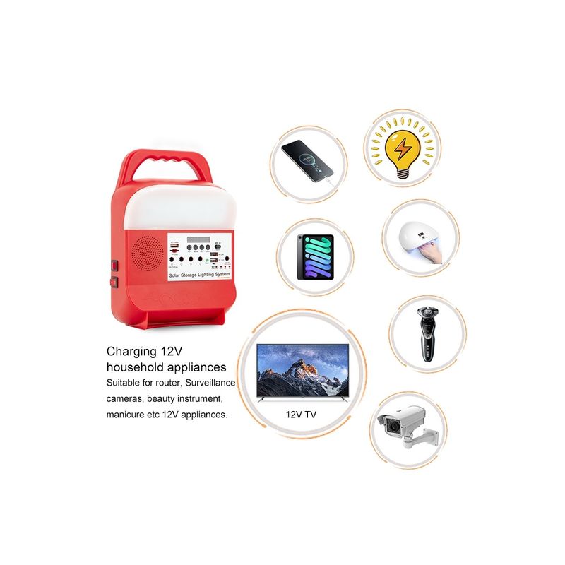 Luar Ruangan Portable Solar Power Station Power Bank Station Isi Ulang Camping Solar Flash Light