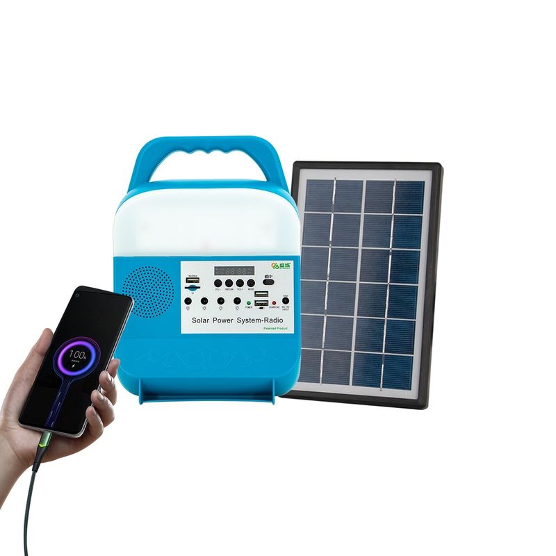 3W Kapasitas Tinggi Lampu LED Tenaga Surya Bank Laptop Portabel Untuk Berkemah