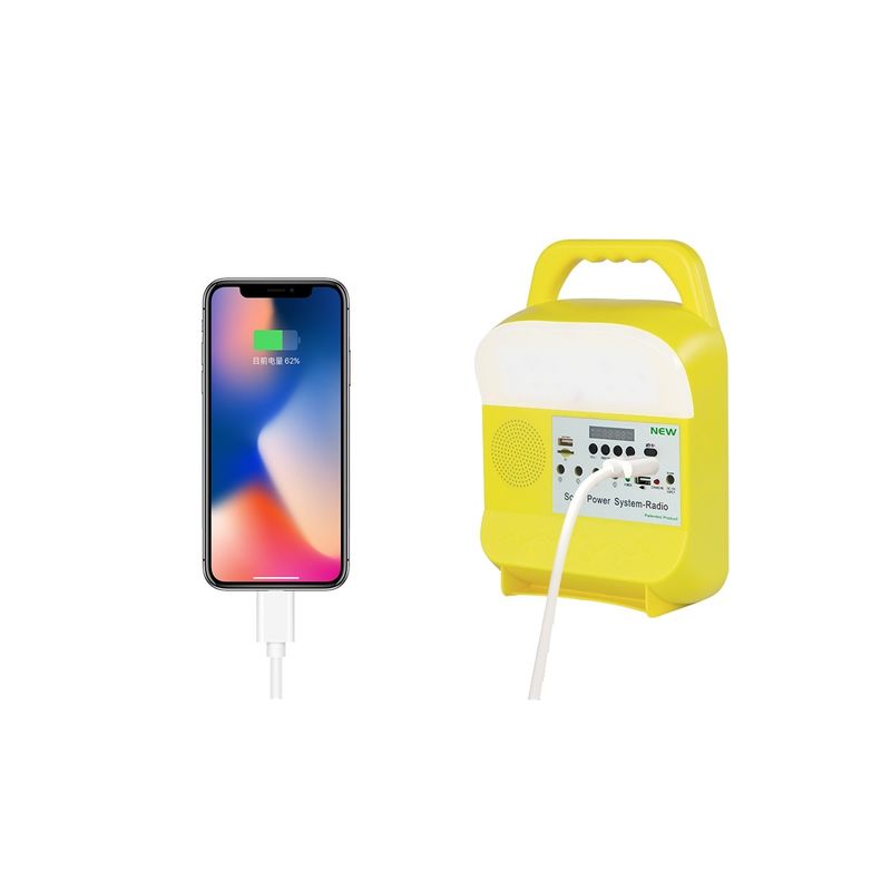 Lampu Darurat Led Surya Portabel Isi Ulang Dengan Fungsi Power Bank Dc Bulb 20W