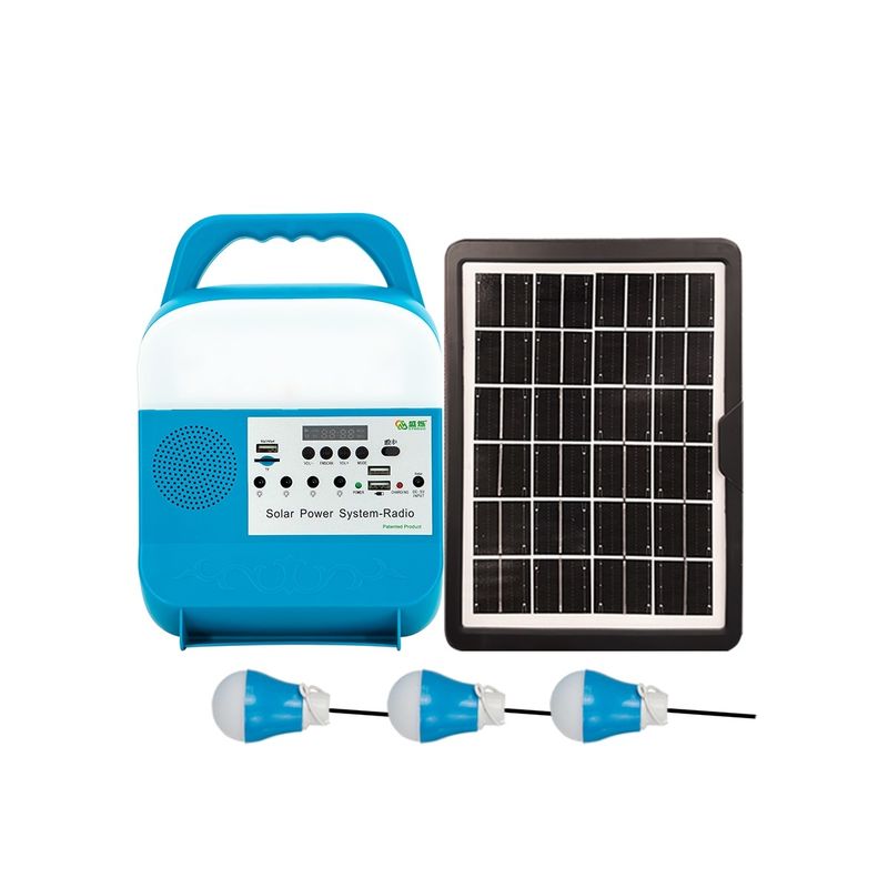 Kit Tenaga Surya Mini Portabel Untuk Rumah Dengan Sistem Speaker Musik Kipas Energi Surya Dan Lampu 5W 6V