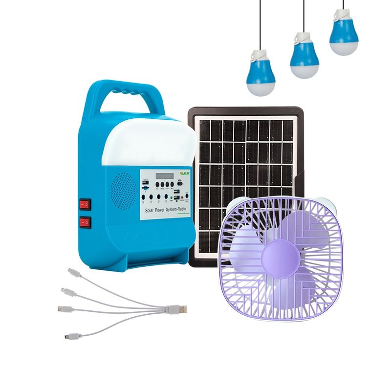 Sistem Penerangan Tenaga Surya Sistem Pembangkit Tenaga Surya Kit Tenaga Surya 5W Dengan Pembicara Sistem Penerangan Tenaga Surya
