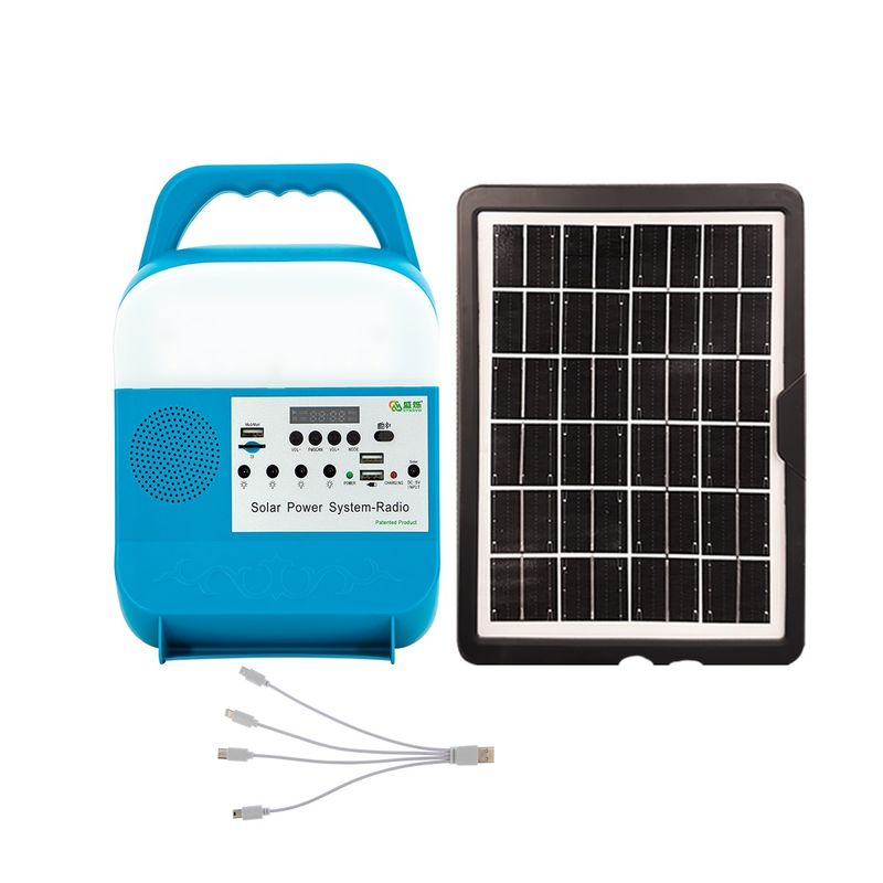 Sistem Penerangan Tenaga Surya Sistem Pembangkit Tenaga Surya Kit Tenaga Surya 5W Dengan Pembicara Sistem Penerangan Tenaga Surya