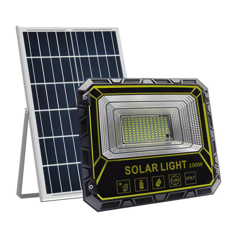 Efisiensi Tinggi Super Bright Solar Flood Light Fokus Luar Ruangan Led Solar Street 100W