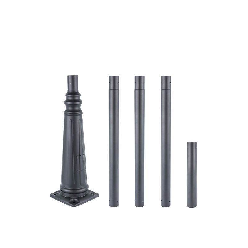 Tiang Lampu Jalan Tenaga Surya 12M Kustom Luar Ruangan Galvanis Smart Led Smart Pole 15m