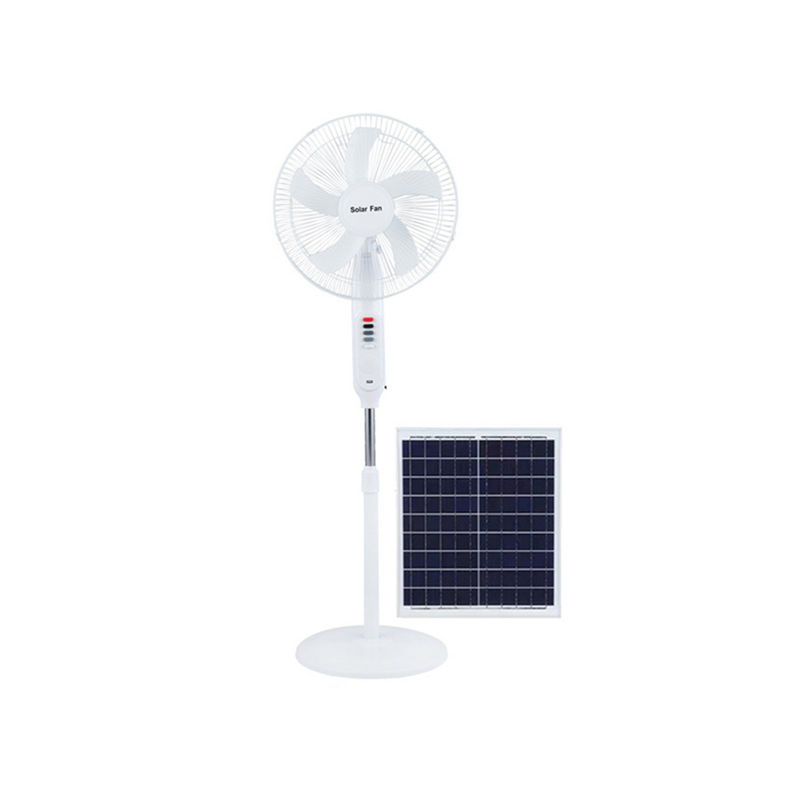 Isi Ulang 25W Solar Powered Outdoor Fan 18650 Baterai Lithium 3 Wind Gears With Panel