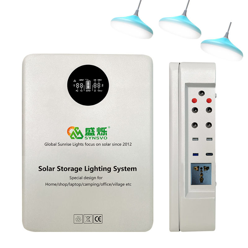 Monocrystalline Portable Solar Generator Warna Putih Solar Power Bank Station Pengisian Baterai