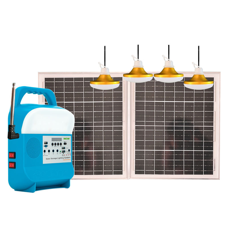 Sistem Lampu Rumah Tenaga Surya 818 LED Dengan Peringkat IP65 Untuk TV Dan Kipas Angin Pembangkit Listrik Tenaga Surya Portabel