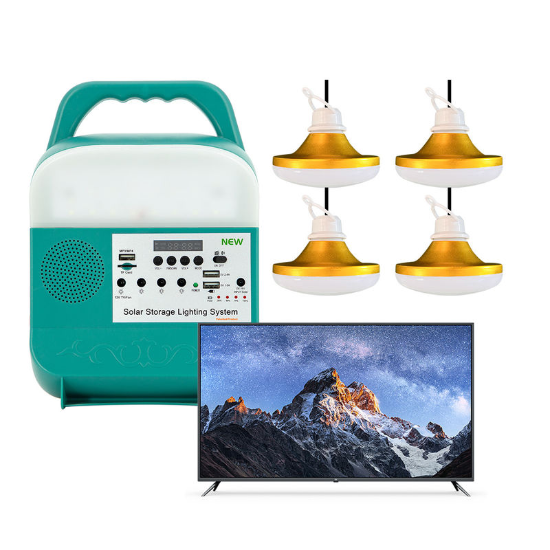 Kit Lampu Surya Kecil 10 jam Waktu Kerja Untuk Penerangan Luar Ruangan Lampu Berkemah Surya Dengan Power Bank