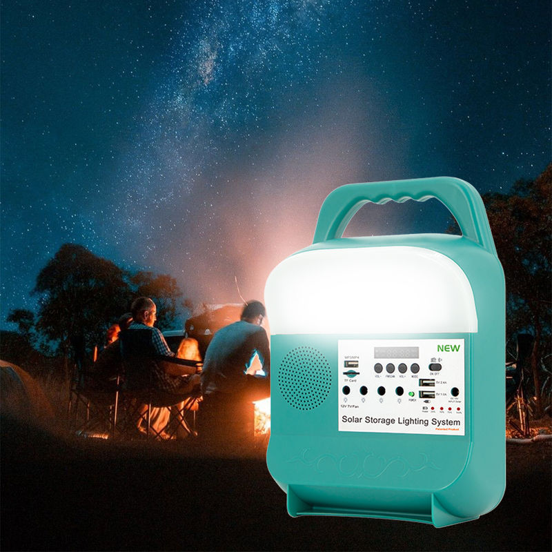Kit Lampu Surya Kecil 10 jam Waktu Kerja Untuk Penerangan Luar Ruangan Lampu Berkemah Surya Dengan Power Bank