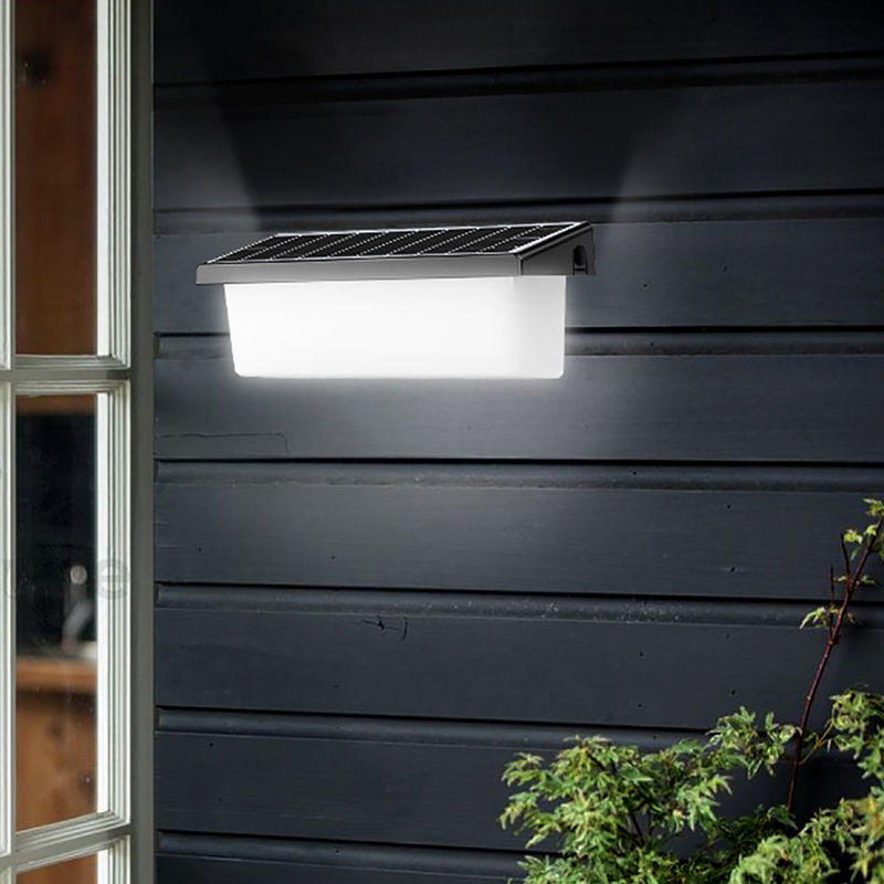 4100K Neutral Putih Lampu Dinding Surya Luar 8-10 Jam Waktu Kerja Led Lampu Dinding Surya Luar Taman Porch