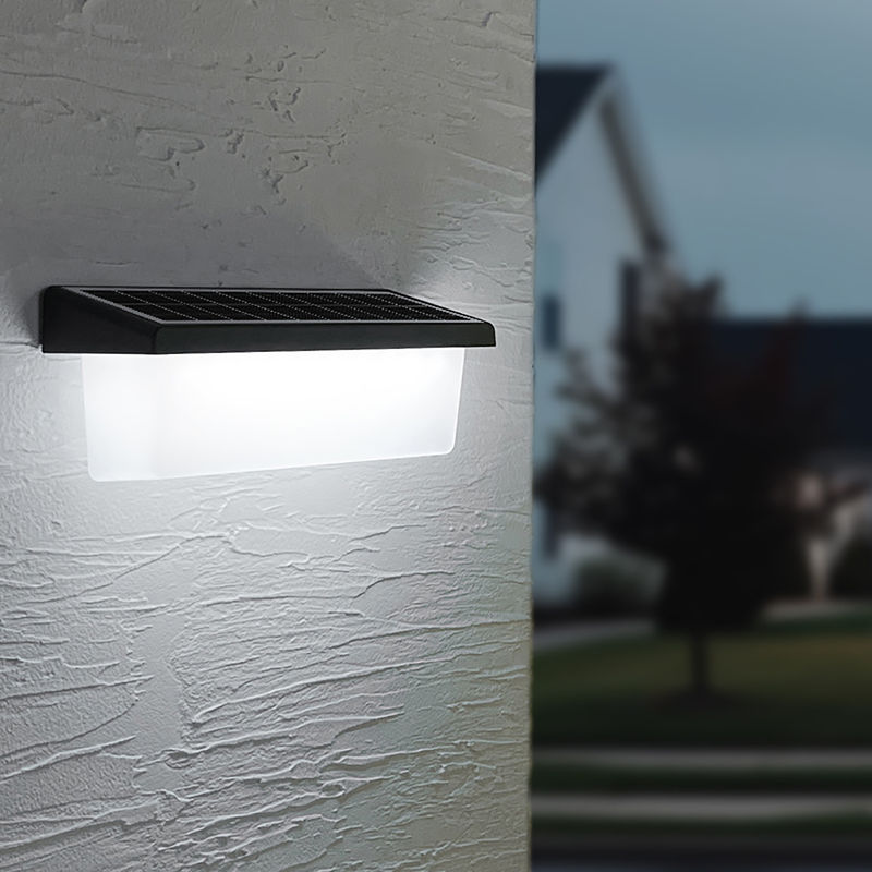 1 Tahun Garansi Lampu Dinding Luar Matahari Bahan ABS+PC Lampu Taman Matahari Dinding Luar Led
