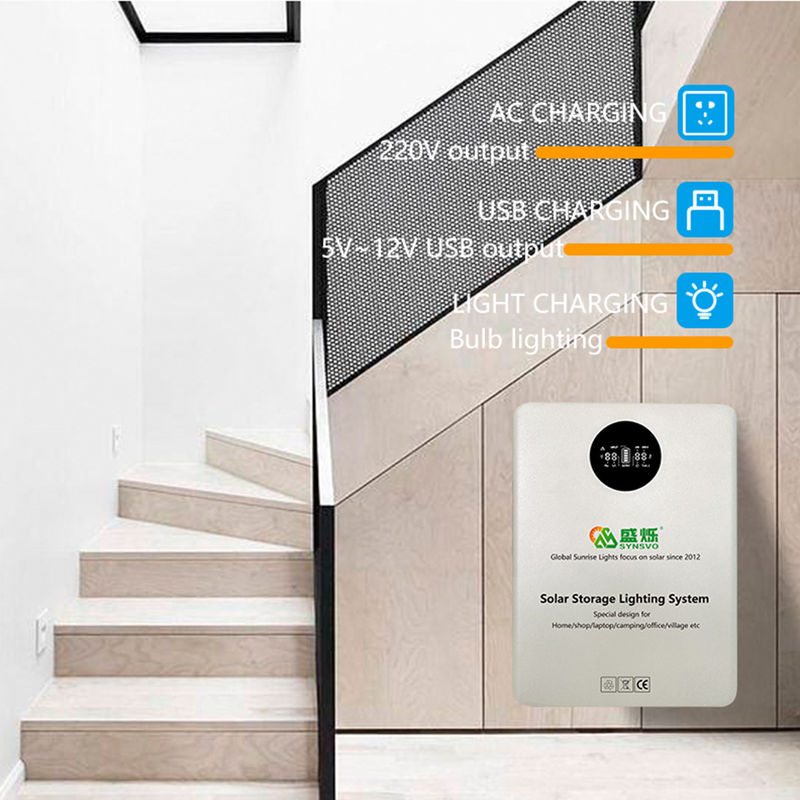 Inverter Surya Off-Grid Dengan Baterai Lithium 5V/9V/12V/220V Tegangan Keluar 22*30cm Ukuran