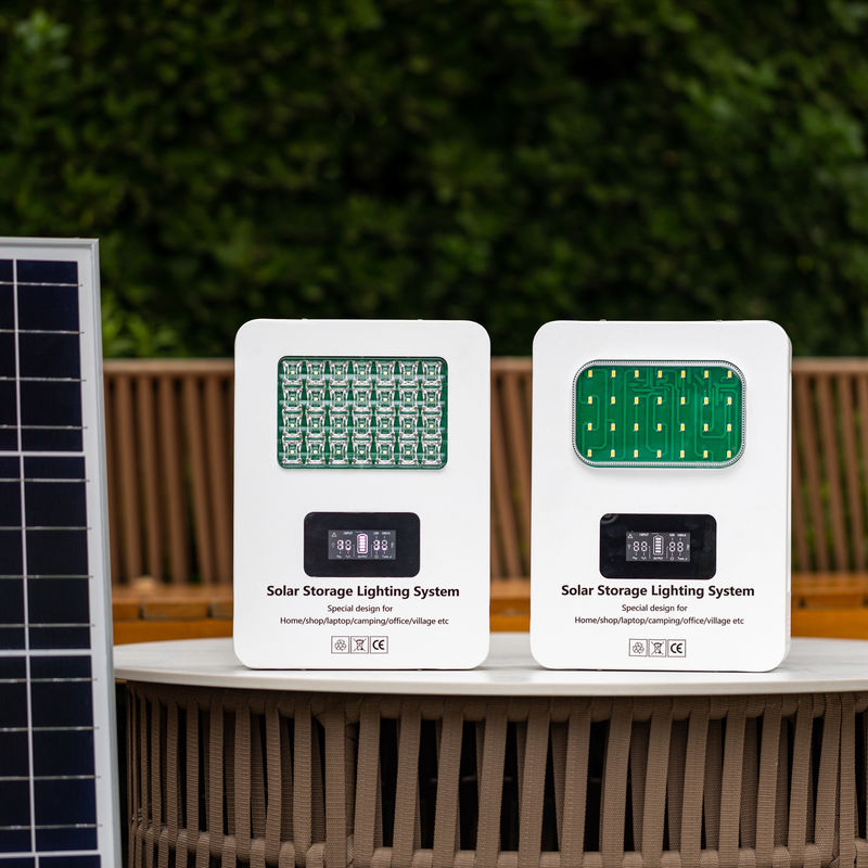 Sistem pembangkit listrik tenaga surya portabel putih dengan kapasitas baterai 12V 12.5AH Produk surya 2023 Pendatang Baru