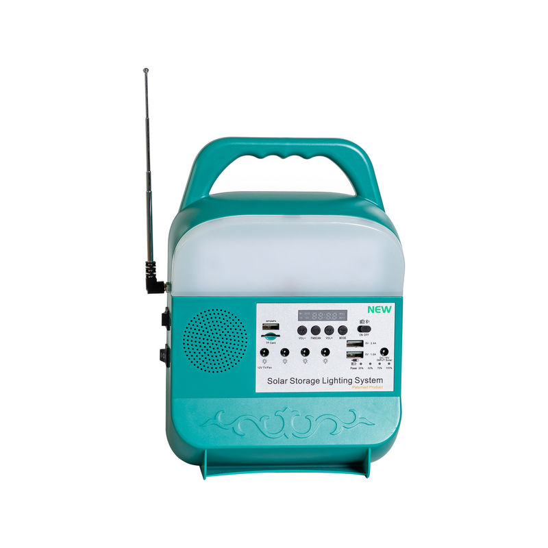 Sistem pencahayaan rumah surya portabel LED hemat energi dengan panel surya 45W 16V