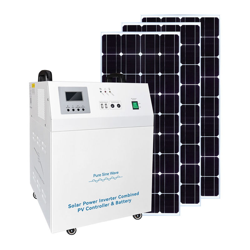 Generator panel surya 100W 50Hz/60Hz Dengan Sistem Daya Pencahayaan Baterai Sertifikasi ISO