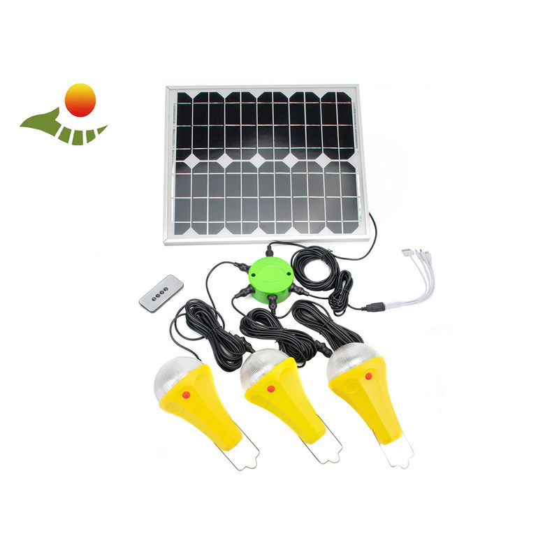 Orange 3PCS Lampu Daya Surya Untuk Rumah Dengan Saklar Tombol Indoor