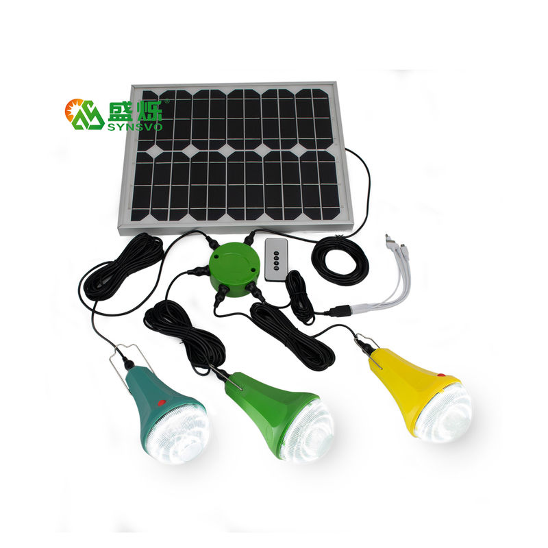 Efisien Portable LED Rumah Solar Lighting Kits Daya 20W Untuk Rumah SRE-88G-3
