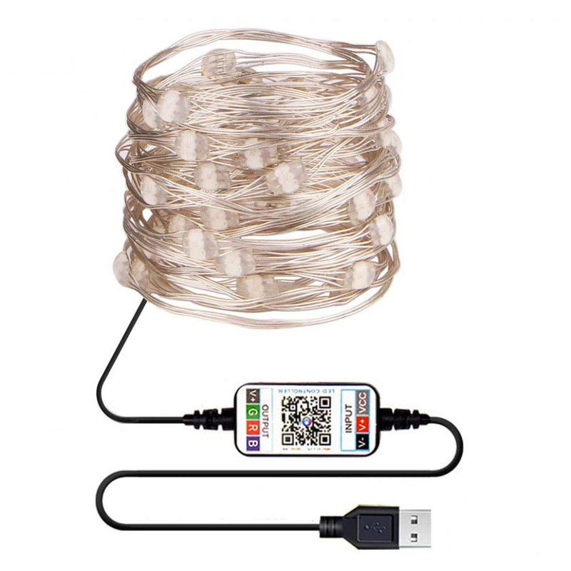 IP65 USB 6lm Lampu Hias Surya Lampu Taman String Tenaga Surya