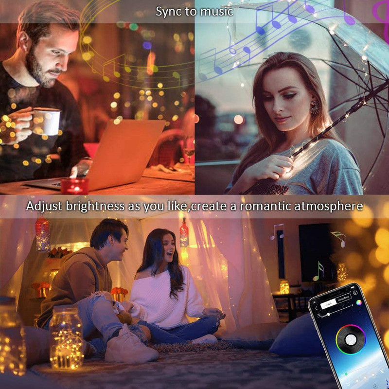 IP65 USB 6lm Lampu Hias Surya Lampu Taman String Tenaga Surya