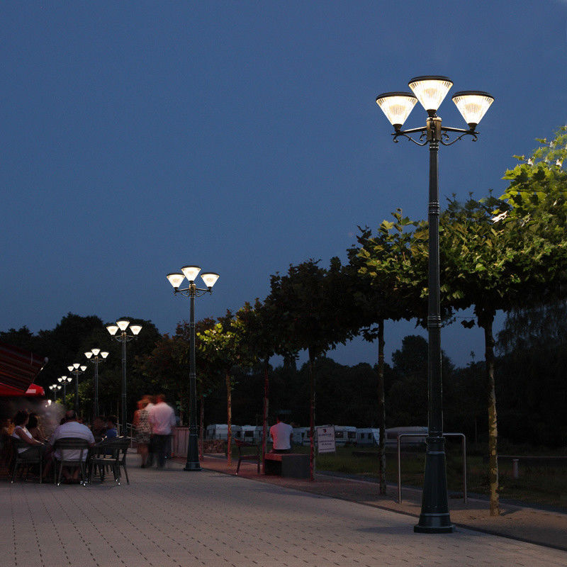 IP65 Outdoor Solar LED Landscape Pathway Light Lampu Taman Surya 3 lampu kepala