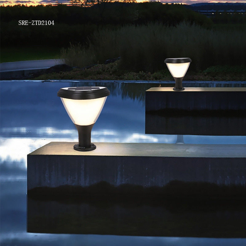 Lampu Taman Surya Lampu Pilar Tahan Air Dekorasi Lampu Pilar Solar LED