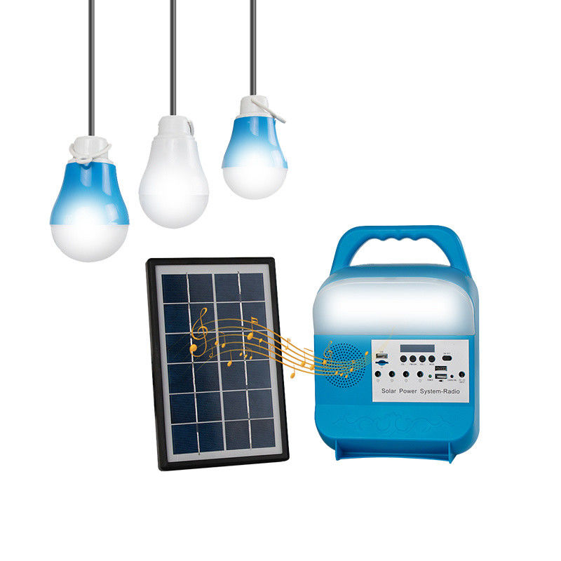 DC Solar System Pencahayaan Portabel sistem panel surya untuk Pengisi Daya surya rumah
