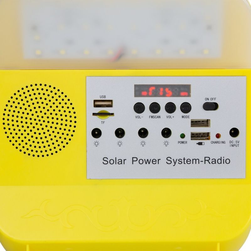 DC Solar System Pencahayaan Portabel sistem panel surya untuk Pengisi Daya surya rumah