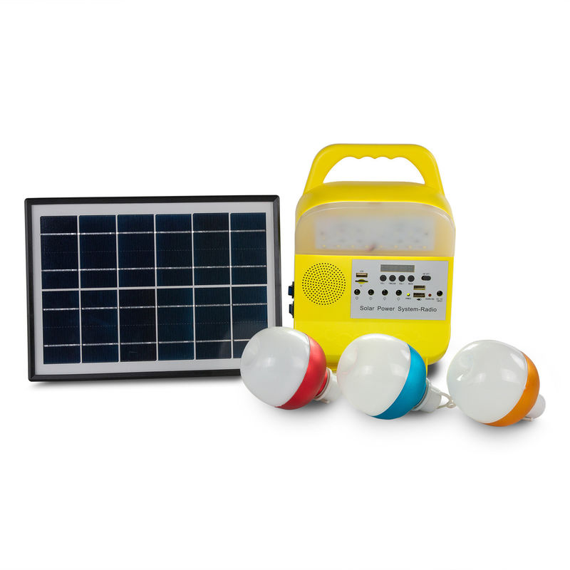 5W USB TF Portable Solar Generator Daya Luar Ruangan Sistem Pencahayaan Led Panel Surya