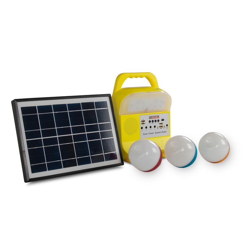 5W USB TF Portable Solar Generator Daya Luar Ruangan Sistem Pencahayaan Led Panel Surya