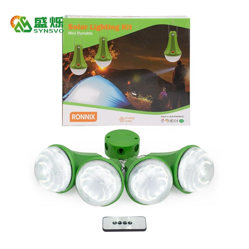 Remote Control 435lum Solar Mini Home Lighting System 14Hrs Sampai 48Hrs Waktu Kerja