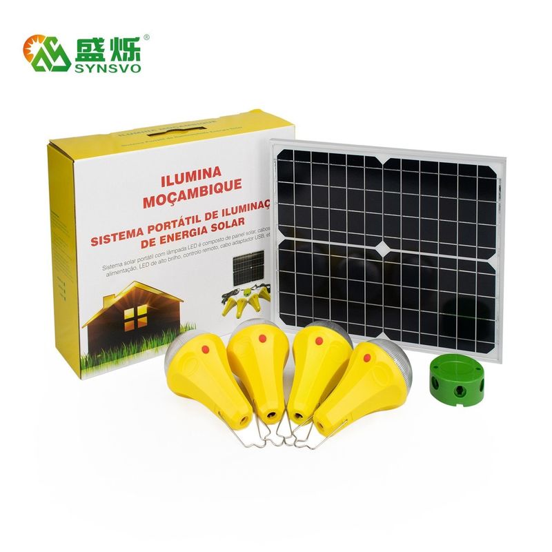 Remote Control 435lum Solar Mini Home Lighting System 14Hrs Sampai 48Hrs Waktu Kerja