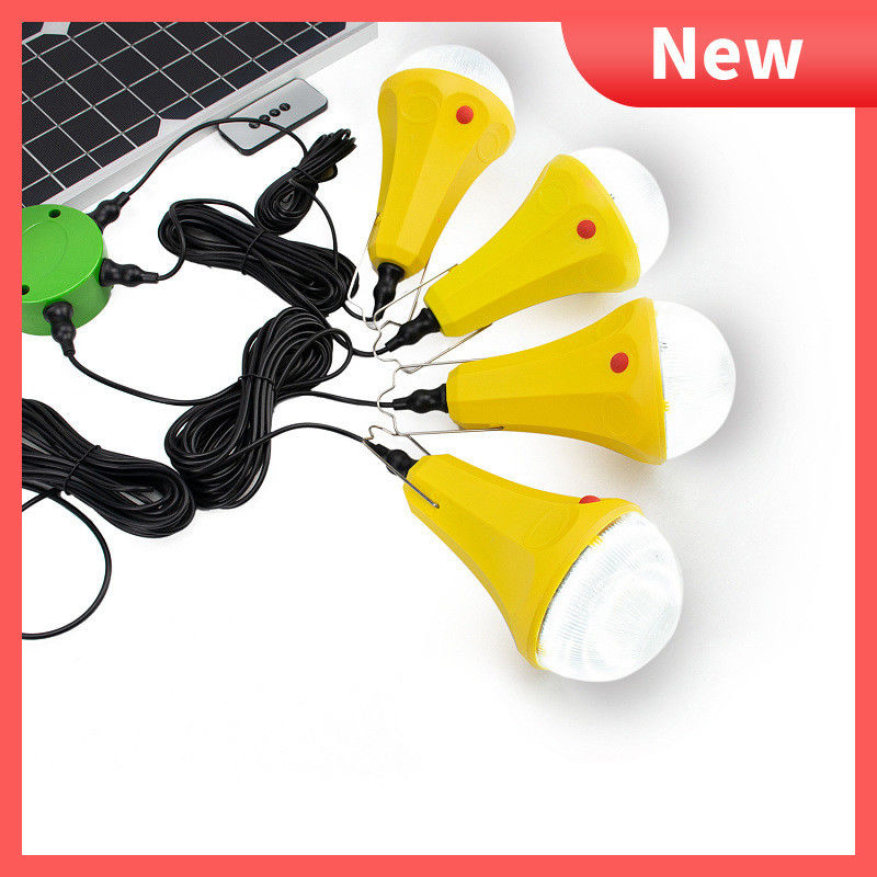 Remote Control 435lum Solar Mini Home Lighting System 14Hrs Sampai 48Hrs Waktu Kerja