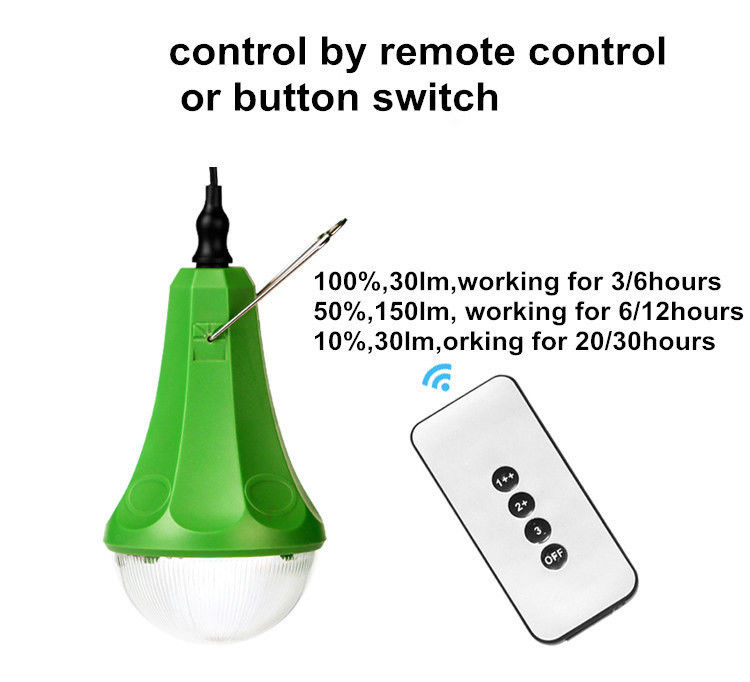 Remote Control 435lum Solar Mini Home Lighting System 14Hrs Sampai 48Hrs Waktu Kerja