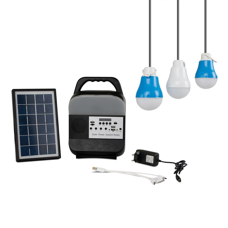 3W 12PCS SMD LED Sistem Pencahayaan Tenaga Surya Kecil Berkemah Di Luar Ruangan Catu Daya Seluler
