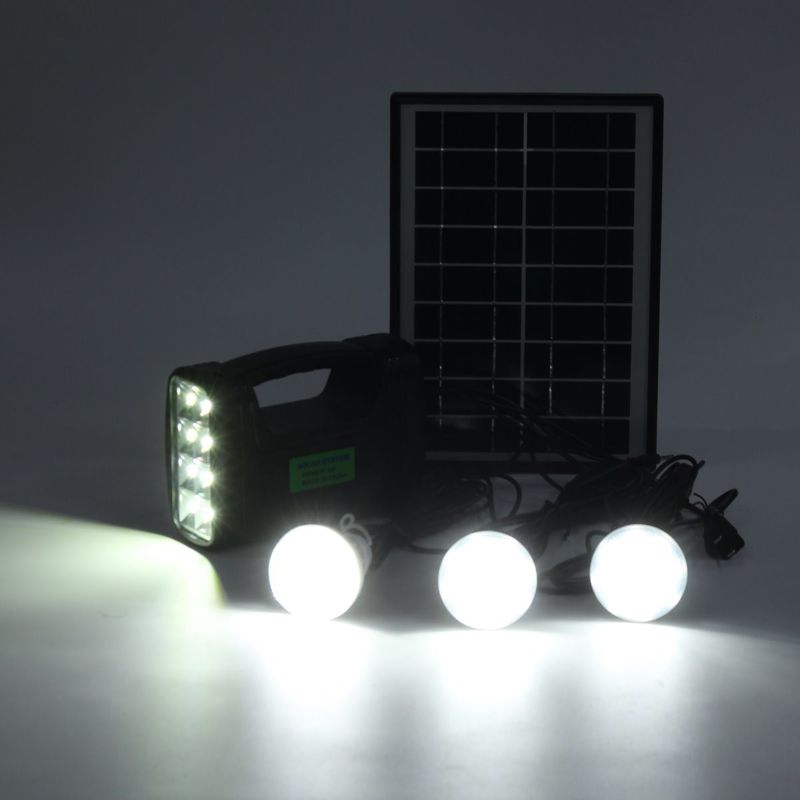 12PCS SMD LED 3W 4W 5W Kit Pencahayaan Surya Dalam Ruangan Dengan Baterai Asam Timbal 4Ah
