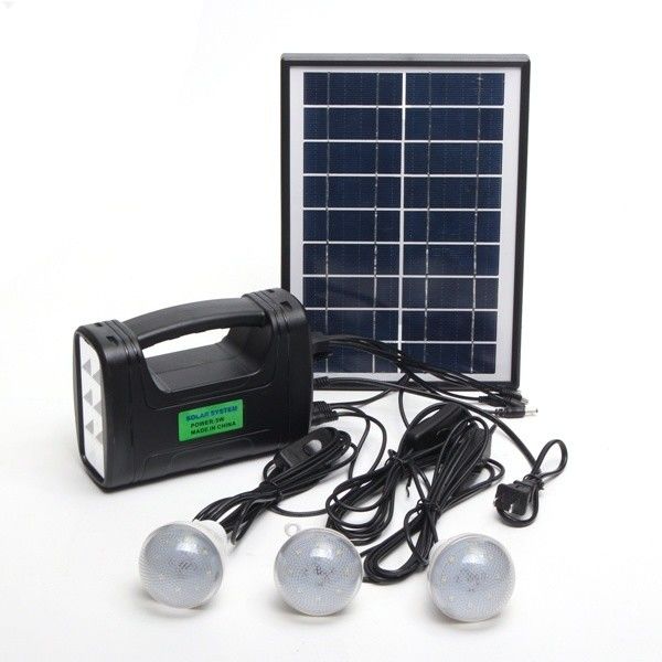 12PCS SMD LED 3W 4W 5W Kit Pencahayaan Surya Dalam Ruangan Dengan Baterai Asam Timbal 4Ah