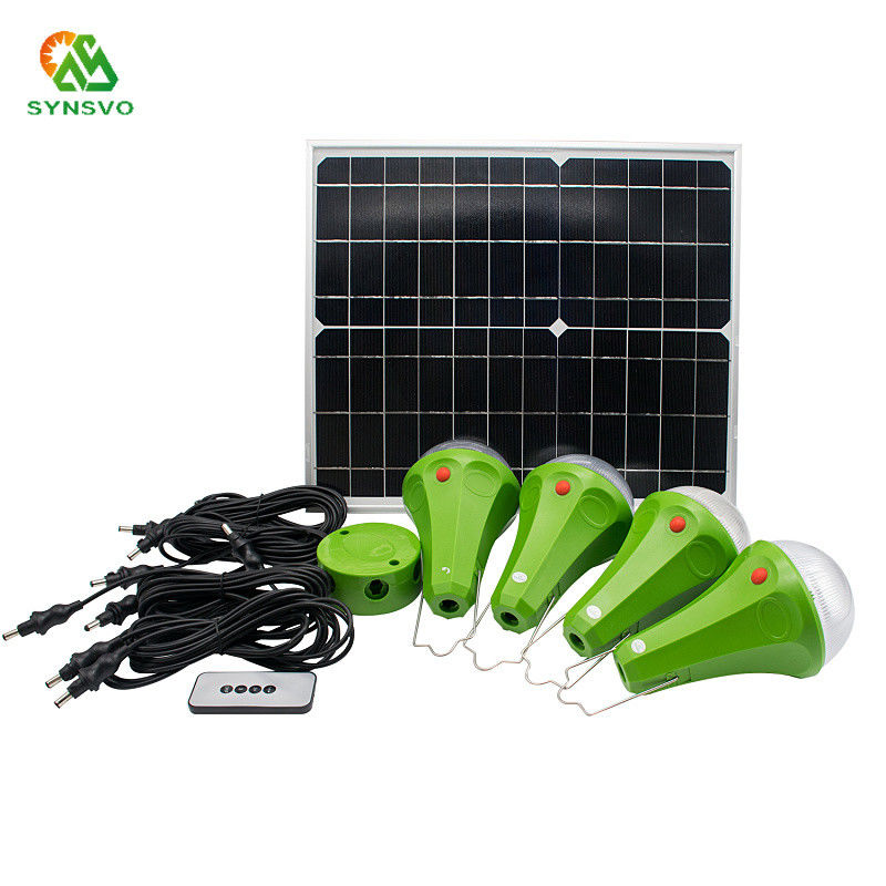 9W Solar Powered LED Shed Lights Remote Control Sistem Pencahayaan Surya Untuk Rumah
